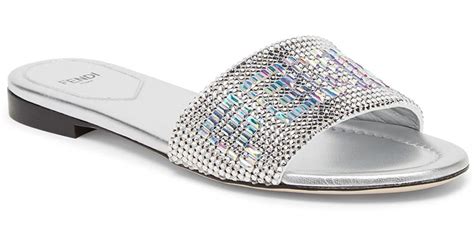 fendi crystal embellished sandals|discounted fendi sandals.